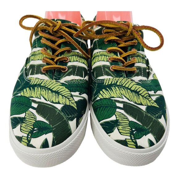 Bucketfeet Mens Tropical Leaf Print Sneakers Size 10 Canvas & Faux Leather - Picture 5 of 13